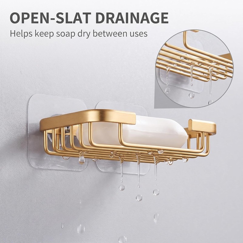 Soap Holder Dish, Bar Suction Cup Soap Tray Wall Mounted,