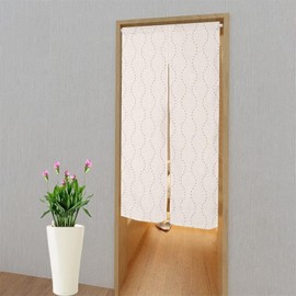 Leowefowa Noren Japanese Style Doorway Curtain Stream-Lined Bead Printed Door Curtain Window Treatment Door Tapestry Panel for Privacy Partition Divider Kitchen Home Decors 28.3" Width x 47.2" Long