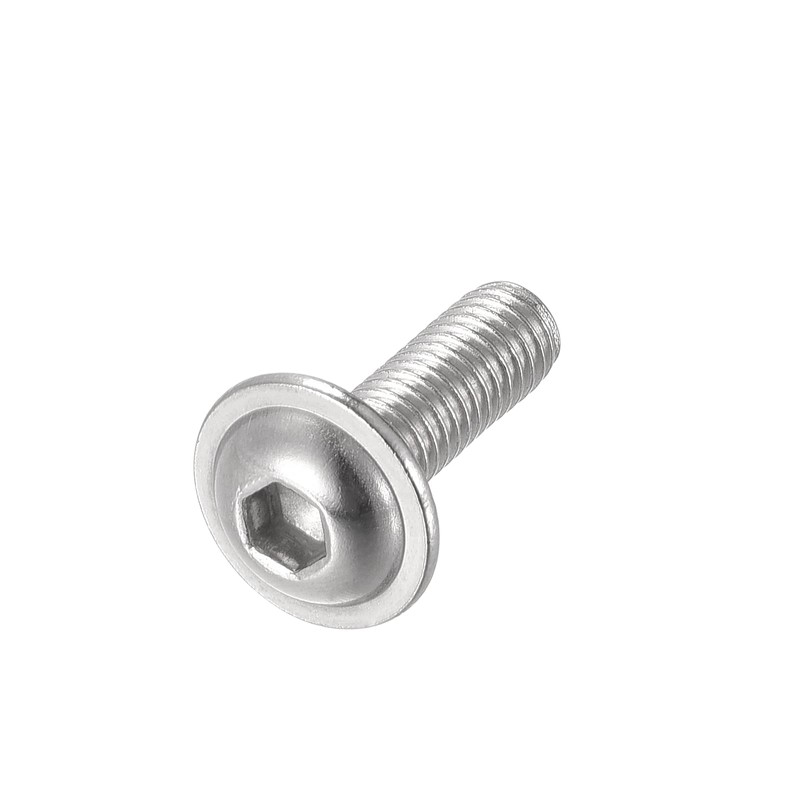 sourcing map Flanged Button Head Socket Cap Screws, M6*18mm Hex