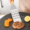Long Metal Spatula, Thick Stainless Steel Grill Spatula with Wood
