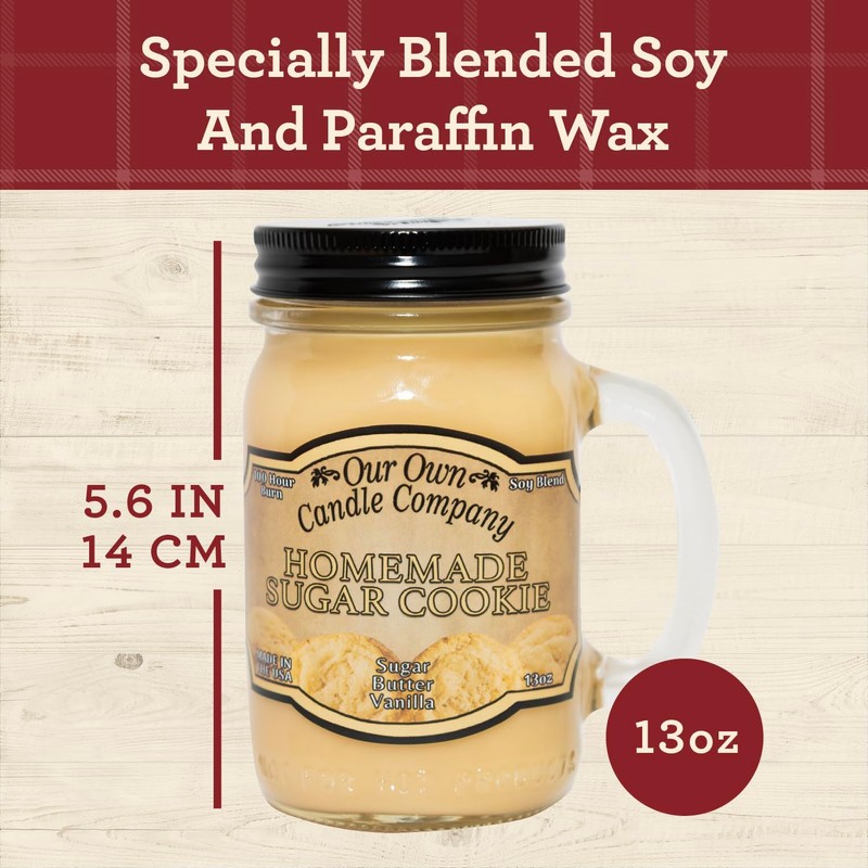 Our Own Candle Company Homemade Sugar Cookie Scented Mason Jar