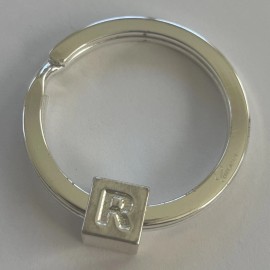 Philippi Initial LETTER “R” Key Ring Metal Fob Germany Keychain Signed NEW