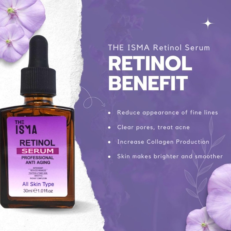 Retinol Serum for Face, Neck, Wrinkles - Resurfacing, High Strenthg