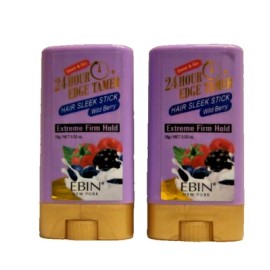 EBIN NEW YORK HAIR SLEEK STICK Extreme Firm Hold WILD BERRY SCENT 0.53 oz (2)