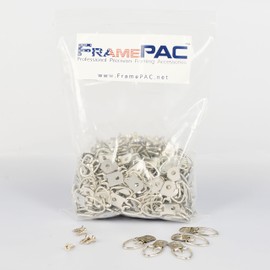 FramePac D Ring Picture Hangers with Screws - 500 Pack - Bulk D Rings - Pro Quality Hangers - Picture Hanging Solutions