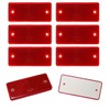 6 x Red Reflectors Rear Reflector Reflective Cat Eyes Rectangular