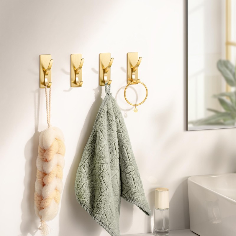 pickpiff Self Adhesive Wall Hooks for Hanging: Extra Sticky 10