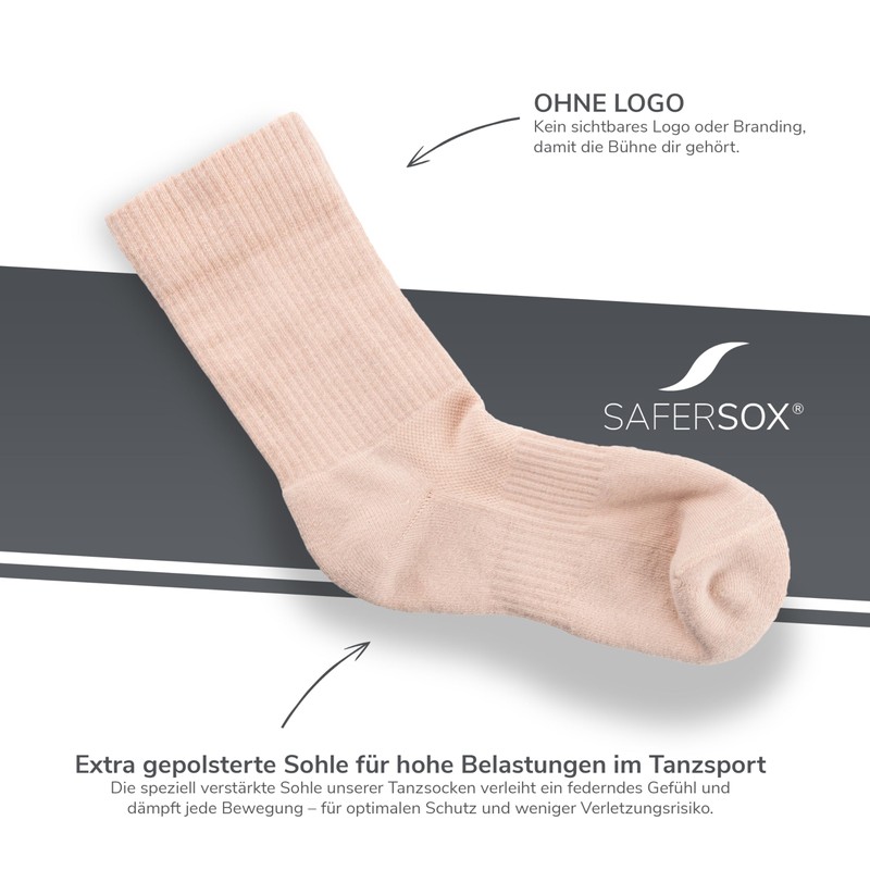 Safersox Ballet & Contemporary Dance Socks - 3 Pairs for