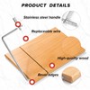 LZMS Wooden Cheese Cutting Board, Cheese Slicer Kit with Replaceable