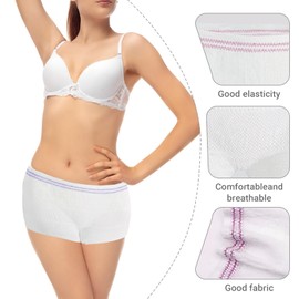 Leogony XL Large Net Pants for Incontinence Pads, Disposable Knickers Maternity for Daily Use (40x15cm)