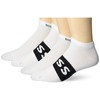 BOSS mens 2 Pack Big Logo Ankle Casual Sock, White,