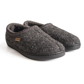 HAFLINGER Unisex ATB Pure Wool Hard Sole Slippers Slate (Anthracite 04) EU 41