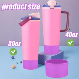 Mity rain 2PCS Protective Silicone Boots for Owala 30oz & 40oz FreeSip Sway Bottles & Tumblers - Accessories for owala, Enhances Stability & Prevents Scratches (Purple)