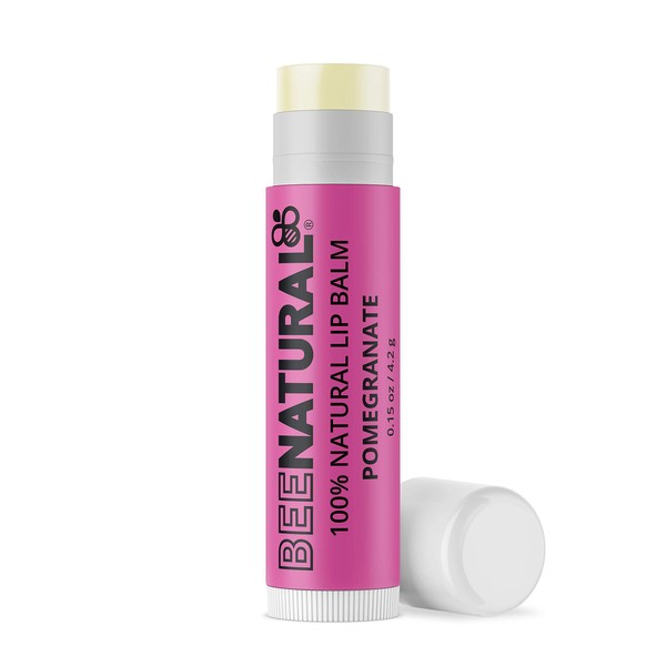Bee Natural - 100% Natural Moisturising Lip Balm Pomegranate Flavour 4.2g