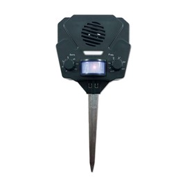 Bird-X Solar Yard Gard, Ultrasonic and Solar-Powered Animal Decoy Device with Motion Sensor, Easy to Install, Covers up to 3,000 sq. ft., 15-25 kHz Frequency, 8.5" x 7" x 4"