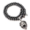 Accents Kingdom Men's Hematite Therapy & Healing Stone Round Bead