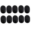Windshield Headphone Replacement Microphone Sponge, Black, 30x8mm, Set of 10