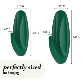 Command Mixed Designer Hook Pack, Watermelon, 10 Hooks, 16 Strips, Colorful Hooks for Hanging, Great for Back to School Dorm Room Decorations and Classroom Organization