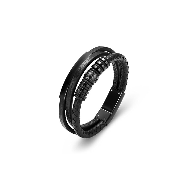 Urn Leather Bracelet Cremation Jewelry for Ashes for Women Men