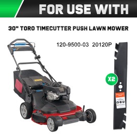 Grasscool Timemaster 30 inch Mulching Blades for 30" Deck Toro 20199 20200 20975 20977 Lawnmower Replace for 20120P 120-9500-03 Lawn Mower (2 Pack)