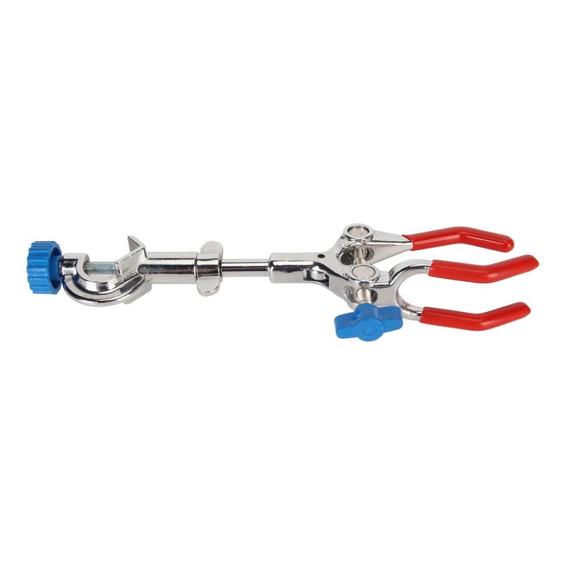 3 Prong Lab Clamp with Rubber Coating Pressure Adjustment 3