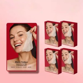 Blanchloe 블랑로더 슈퍼글루타치온 글로우마스크팩 4박스(40매) Blanc Doux Super Glutathione Glow Mask Pack 4 Boxes (40 Sheets) [Single option]