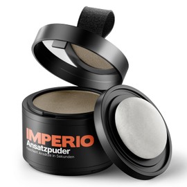 IMPERIO Root Touch-Up Powder, Hair Concealer, for Hair Thickening, for Women and Men, Waterproof Hair Makeup for Concealing Roots, 4 g, Light Brown