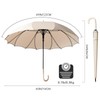 Trenovo One-piece seamless leak-proof petal-shaped long-pole umbrella open diameter 45