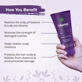 APPLE THERAPEUTICS Trigaine Shampoo (100ml) | pH Balanced Shampoo, Optimizes Thin Hair With Natural Proteins, Vitamins And Bionutrients Dermatologist-Recommended Shampoo for Hair Fall