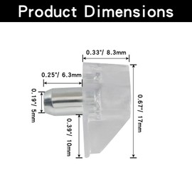 20pcs 5mm Clear Shelf Support Pegs with Box