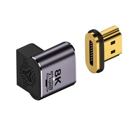 chenyang HDMI 2.1 Magnetic Connector HDMI Male to Female 90 Degree Up Angled Low 8K@60Hz 4K@120Hz 48Gbps High Speed Gender Change Adapter Gold Plated
