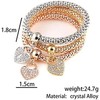 Unique Women's Love heart Diamond Chain Bracelet & Bangle, Medium,