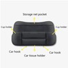 FURSATO 5in1 Car Back Seat Organizer, Leather Durable Car Tissue