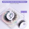 XTKDAIUI Lash Buddly Self-Adhesive Eyelashes Reusable,No Glue or Eyeliner Needed,Waterproof