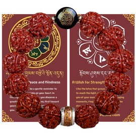 Chiorgone Vajra Bodhi Seed Zodiac Patron Buddha Bracelet, Spiritual Amulet for Men & Women, Natural Bodhi Good Luck Jewelry (Dog & Pig)