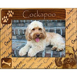 Cockapoo Laser Engraved Wood Picture Frame (5 x 7)