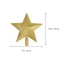 LUOEM Christmas Tree Topper Star Tree Decoration Glitter (Golden)