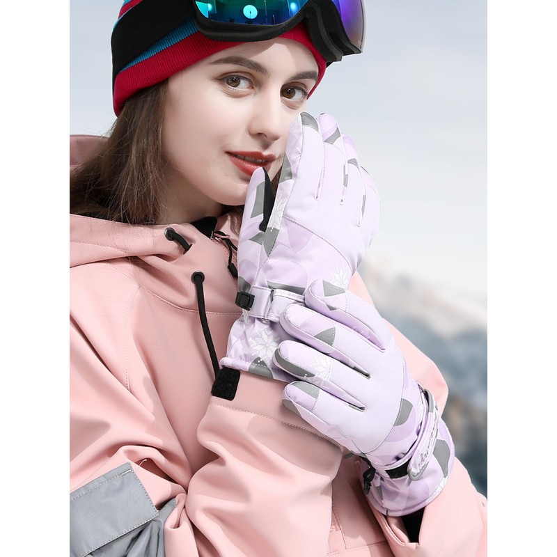 Ski Gloves Autumn and Winter Warm Cycling Gloves Girls Outdoor