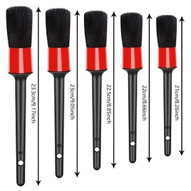TYPHEERX Detailing Brush 5pcs Car Cleaning Brush Set Motorcycle Interior Vent Dashboard Emblem
