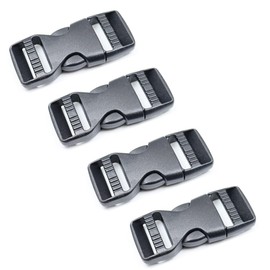 Plastic Side Release Buckle 20mm Heavy Duty Plastic Buckle Clips Belt Snap Buckles Plastic buckle replacement Dual Adjustable No Sewing for strap 20mm(20mm,4 Sets)