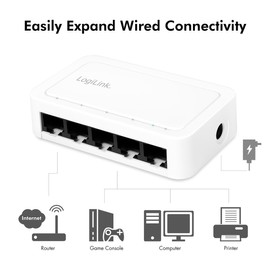 LogiLink 5-Port Gigabit Desktop Network Switch
