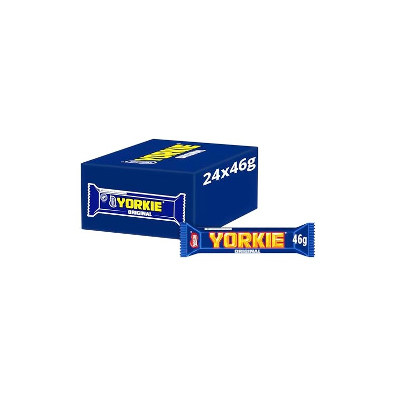 Yorkie Original Milk Chocolate Bar, 46 g, Pack of 36