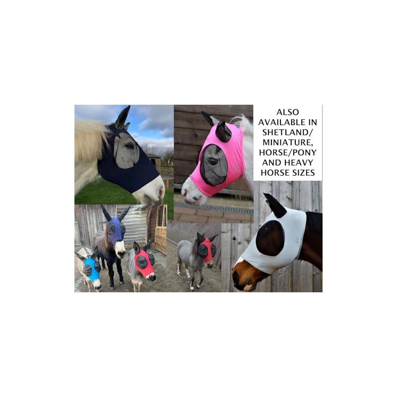Ruggles Donkey Pull On Fly Mask With Ears (Navy, Large)