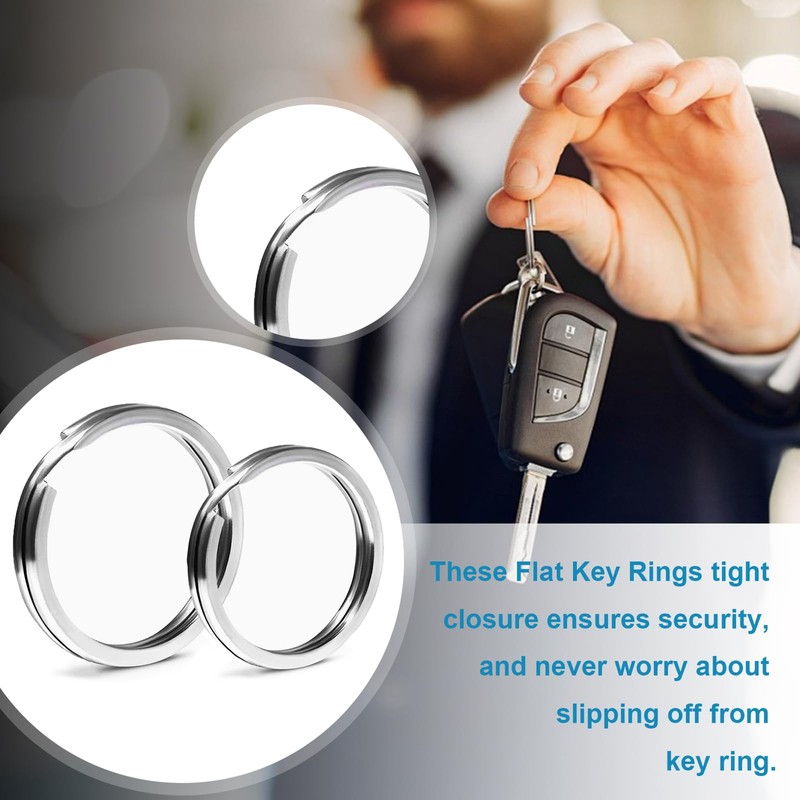 ASIRYVA 12 Pcs Key Ring Hoop, Key Rings Keyring Ringsfor