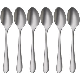 WMF Merit Cromargan Protect 1140966310 Espresso Spoons Set of 6 for 6 People, Sandblasted, Ergonomic, Dishwasher Safe Cutlery