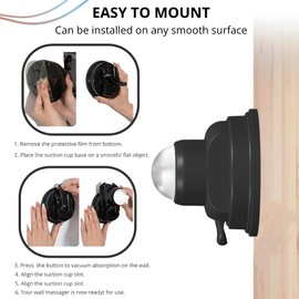 PRIME Fitness Wall Mounted Massage Ball | Cold Therapy | Back Massager | Cryo Stick | Relieve Muscle Pain (360 Massager)