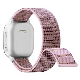 Kuaguozhe 20mm Hook & Loop Relacement Nylon Bands Compatible with Gabb Watch 3e 3 2 1/ Gizmo Watch 3 2 1/Cosmo JrTrack Watch, Breathable & Washable, Easy to Put On & Off, SandPink