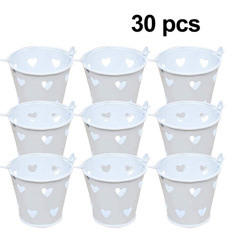 Awtlife 30 Pcs Mini Metal Bucket Candy Favors Wedding Party
