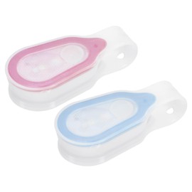 PATIKIL LED Flashlight, Silicone Night Shift Hands Free Clip-on Flashlights Night Safety Running Light for Running, Walking, Sports, Outdoor Emergency, Red Blue