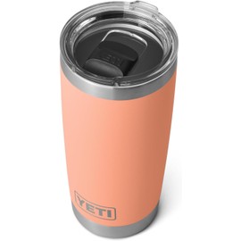 YETI Rambler Tumbler, Vaccum Insulated Stainless Steel Tumbler with Magslider Lid, Lowcountry Peach, 20 oz (591 ml)
